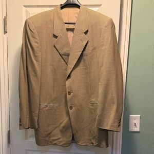 Pal Zileri Beige Houndstooth Blazer